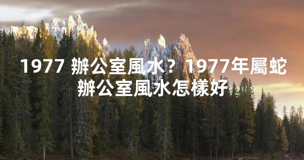 1977 辦公室風水？1977年屬蛇辦公室風水怎樣好